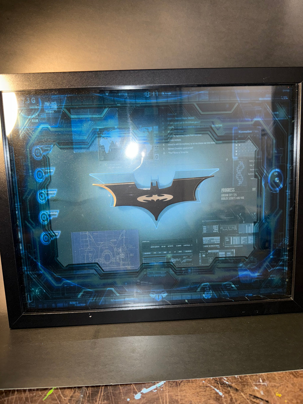 11x14 Batman Shadow Box Led Shadow Box