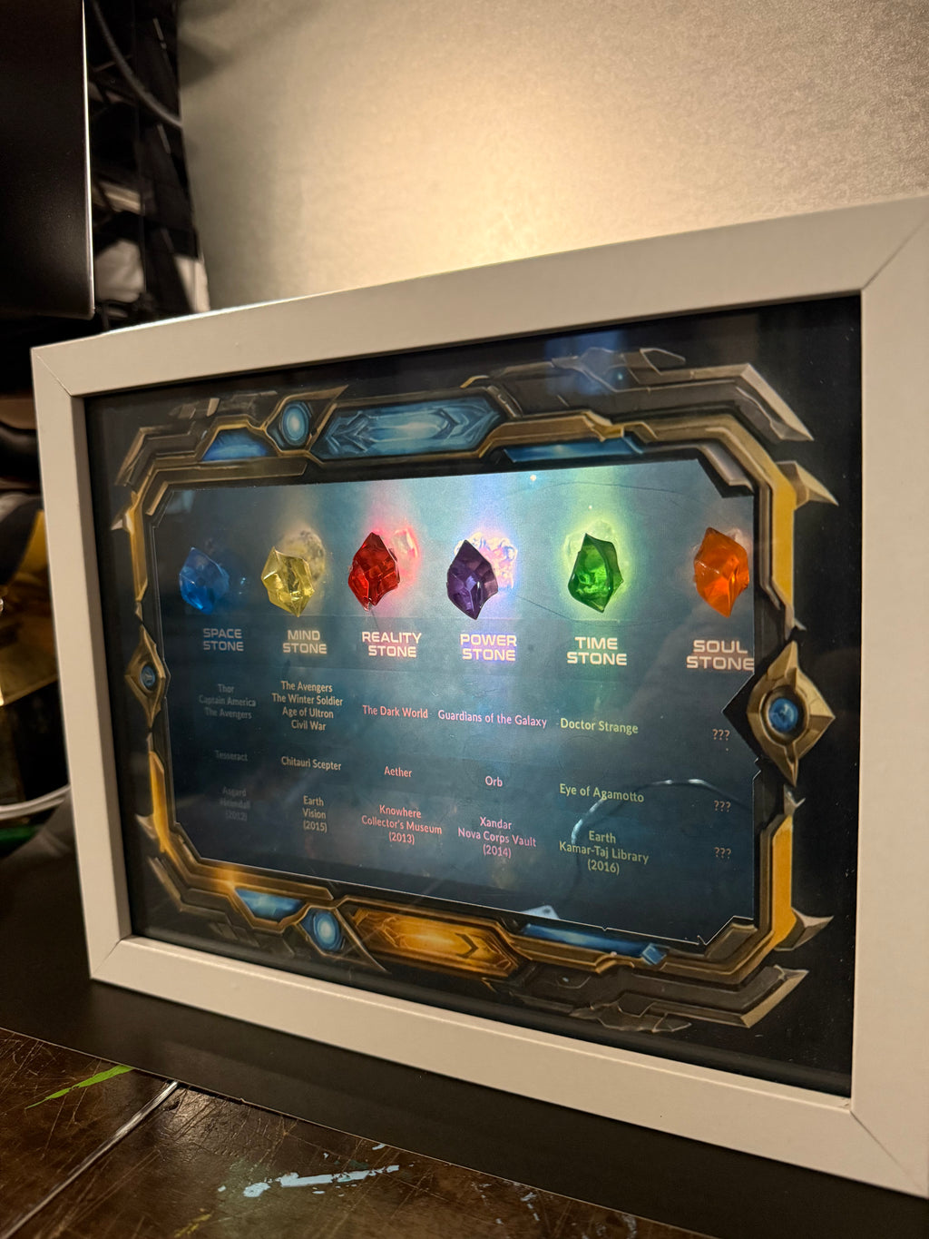 Marvel Infinity Stones Framed Print Wall Art Decor