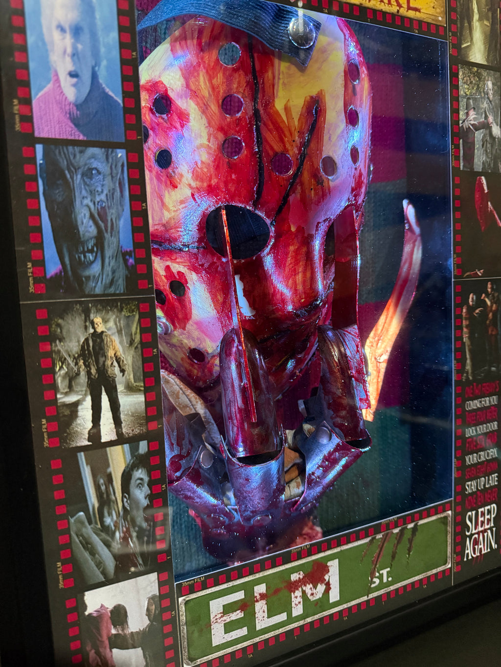 Freddy Vs Jason LED Shadow box