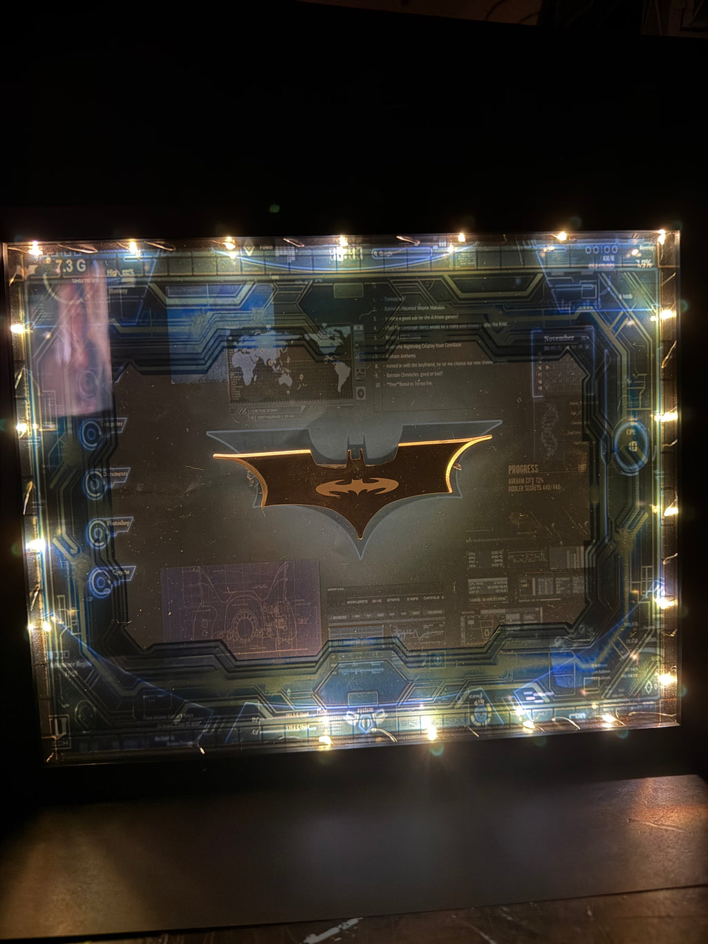 11x14 Batman Shadow Box Led Shadow Box
