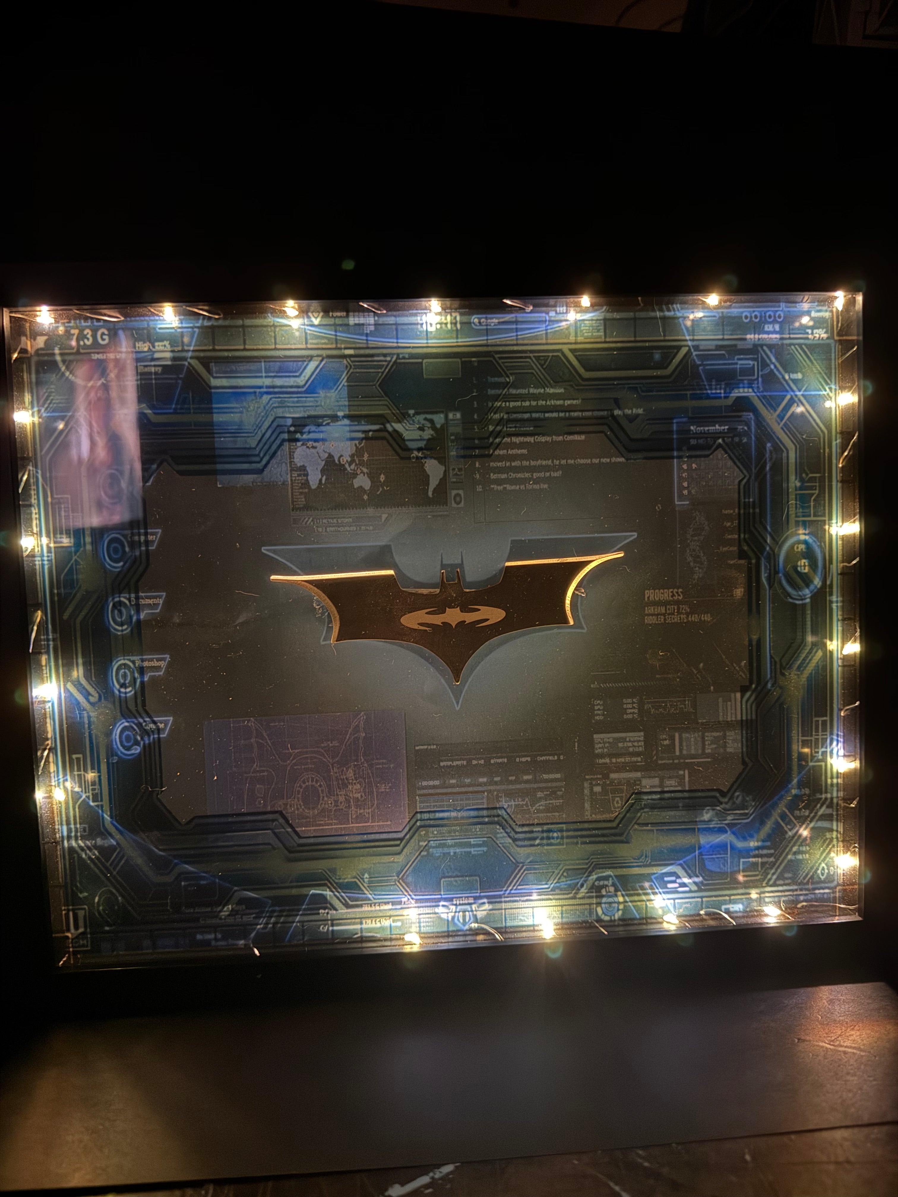 11x14 Batman Shadow Box Led Shadow Box