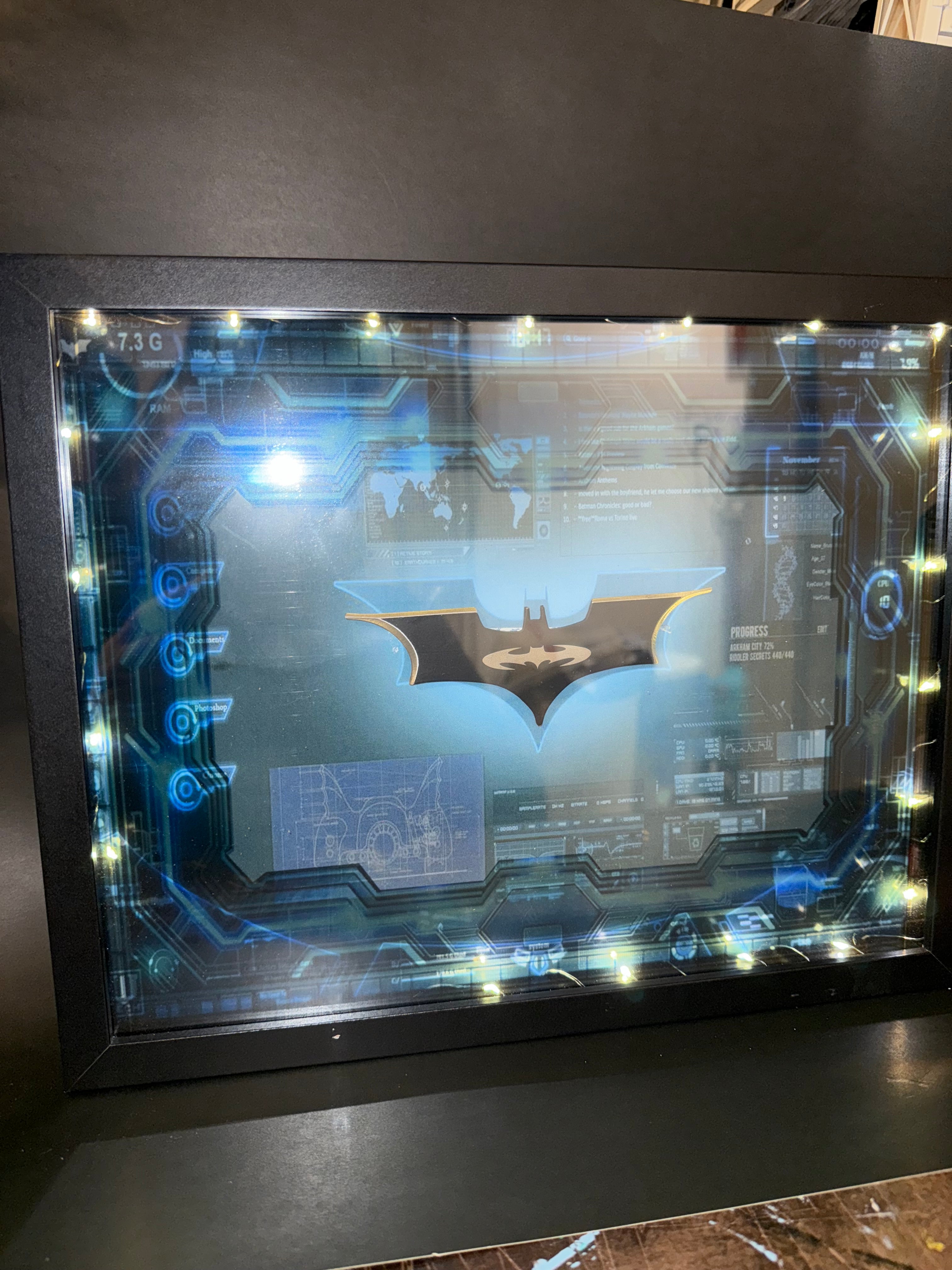 11x14 Batman Shadow Box Led Shadow Box