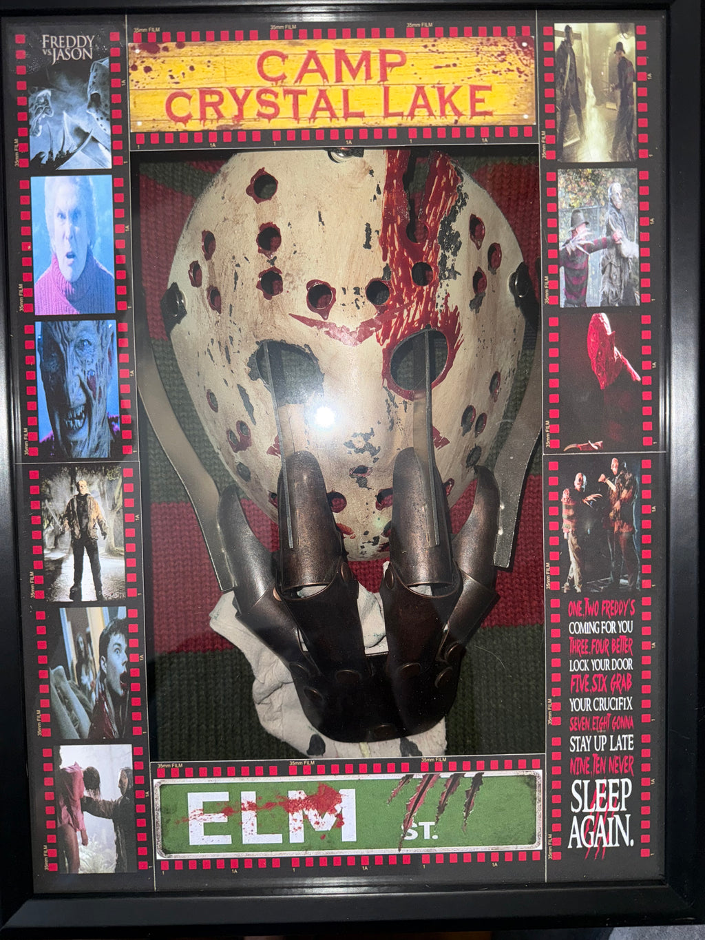 Freddy Vs Jason LED Shadow box