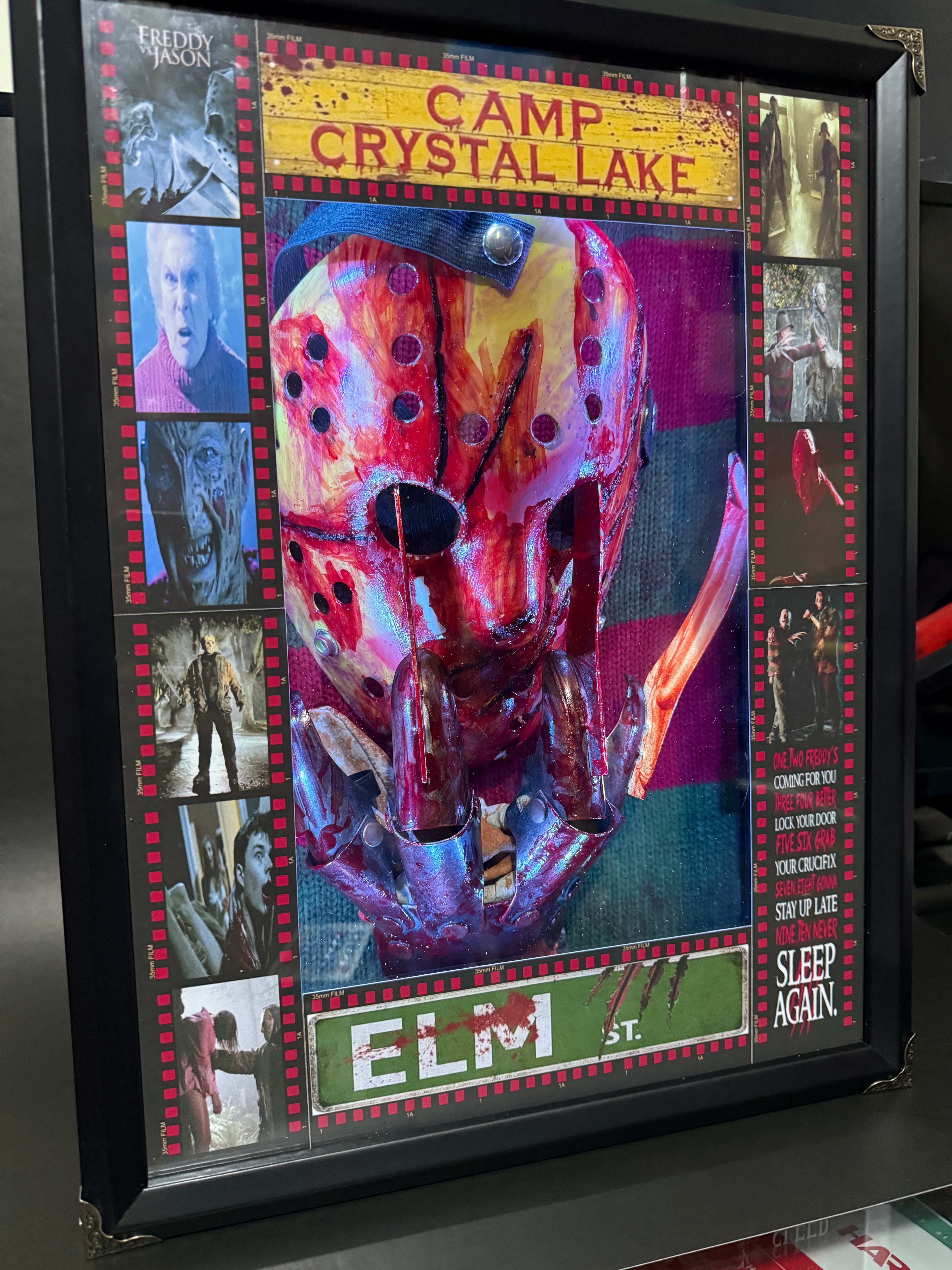 Freddy Vs Jason LED Shadow box