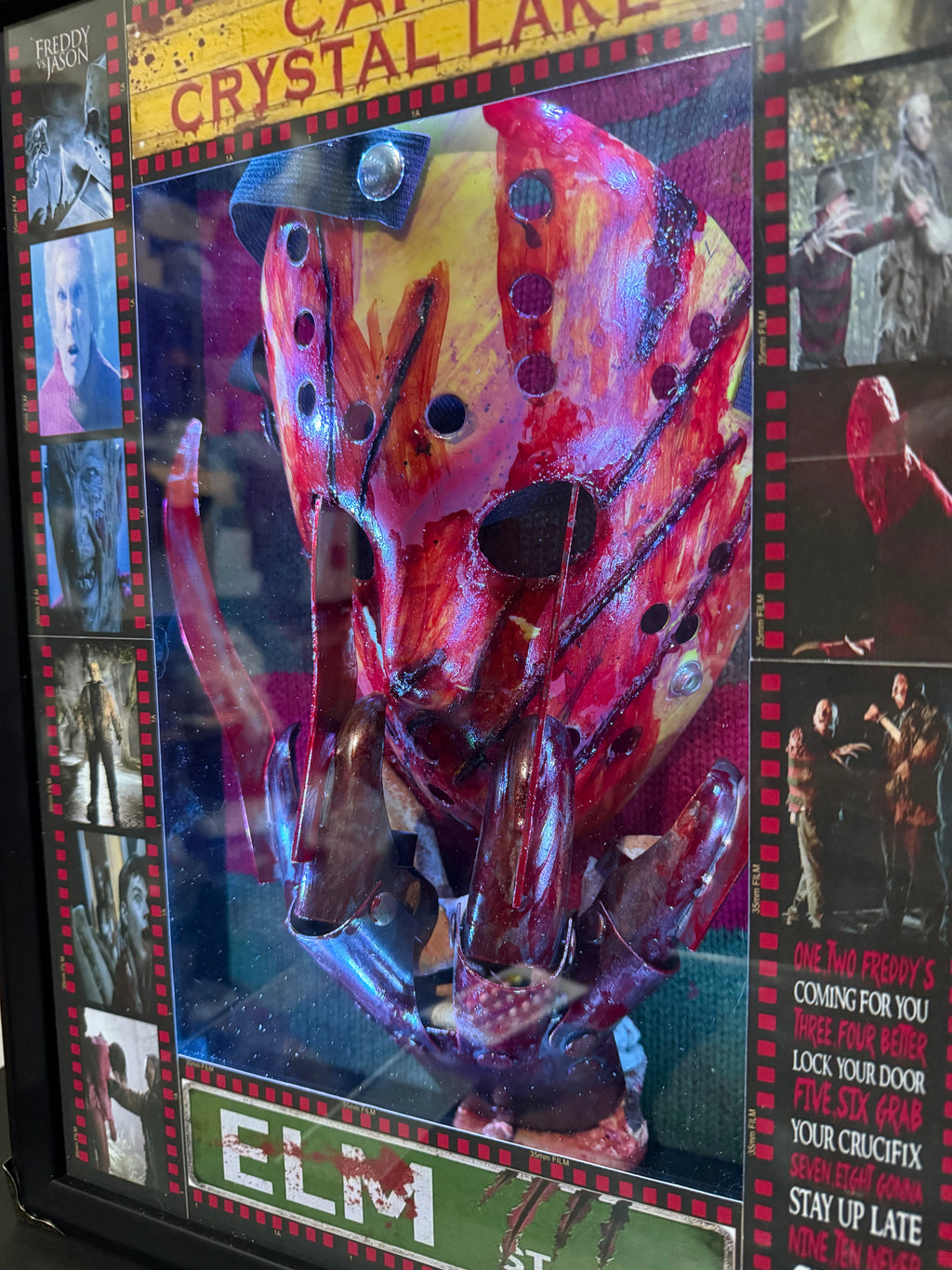 Freddy Vs Jason LED Shadow box