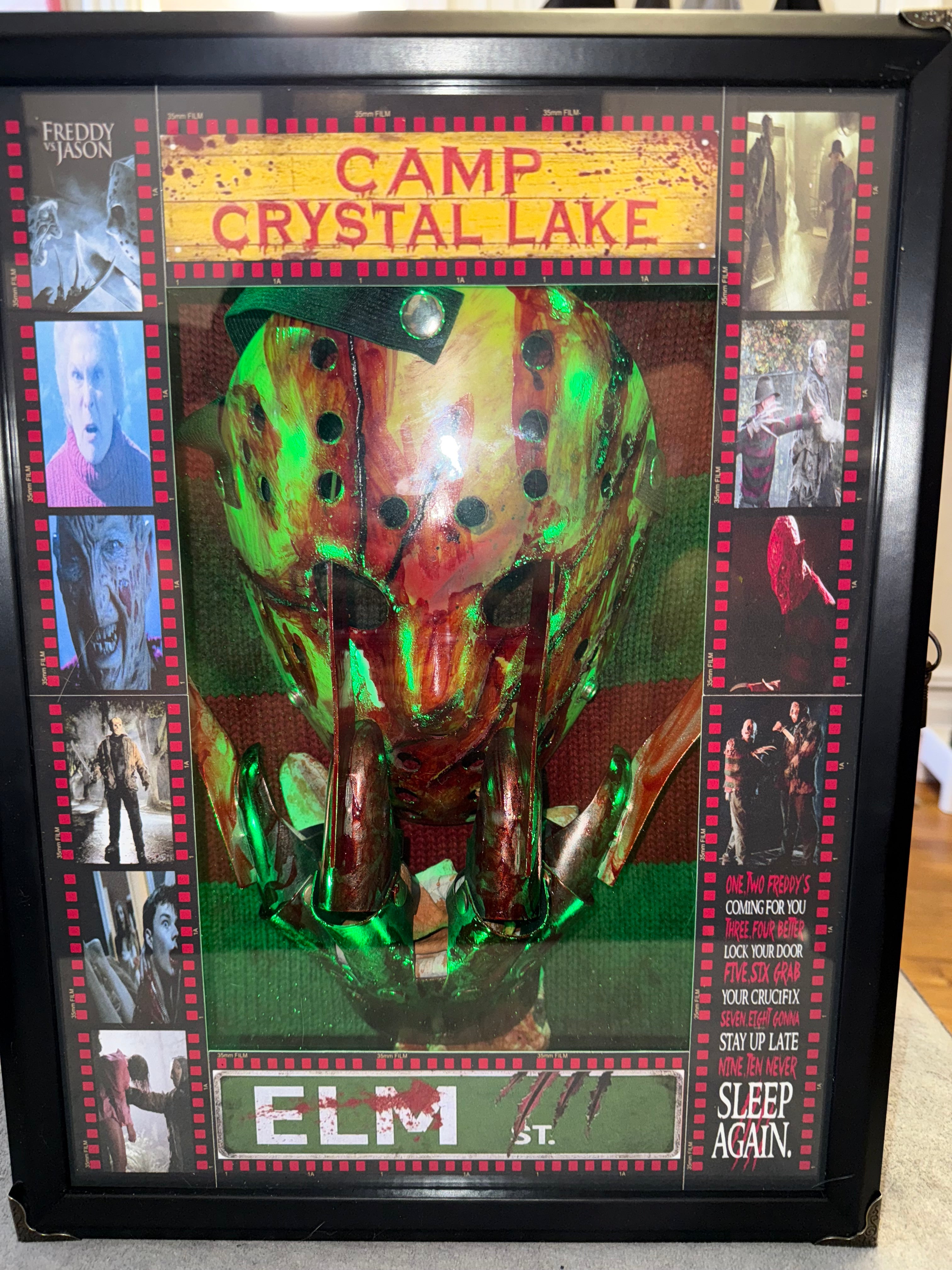 Freddy Vs Jason LED Shadow box