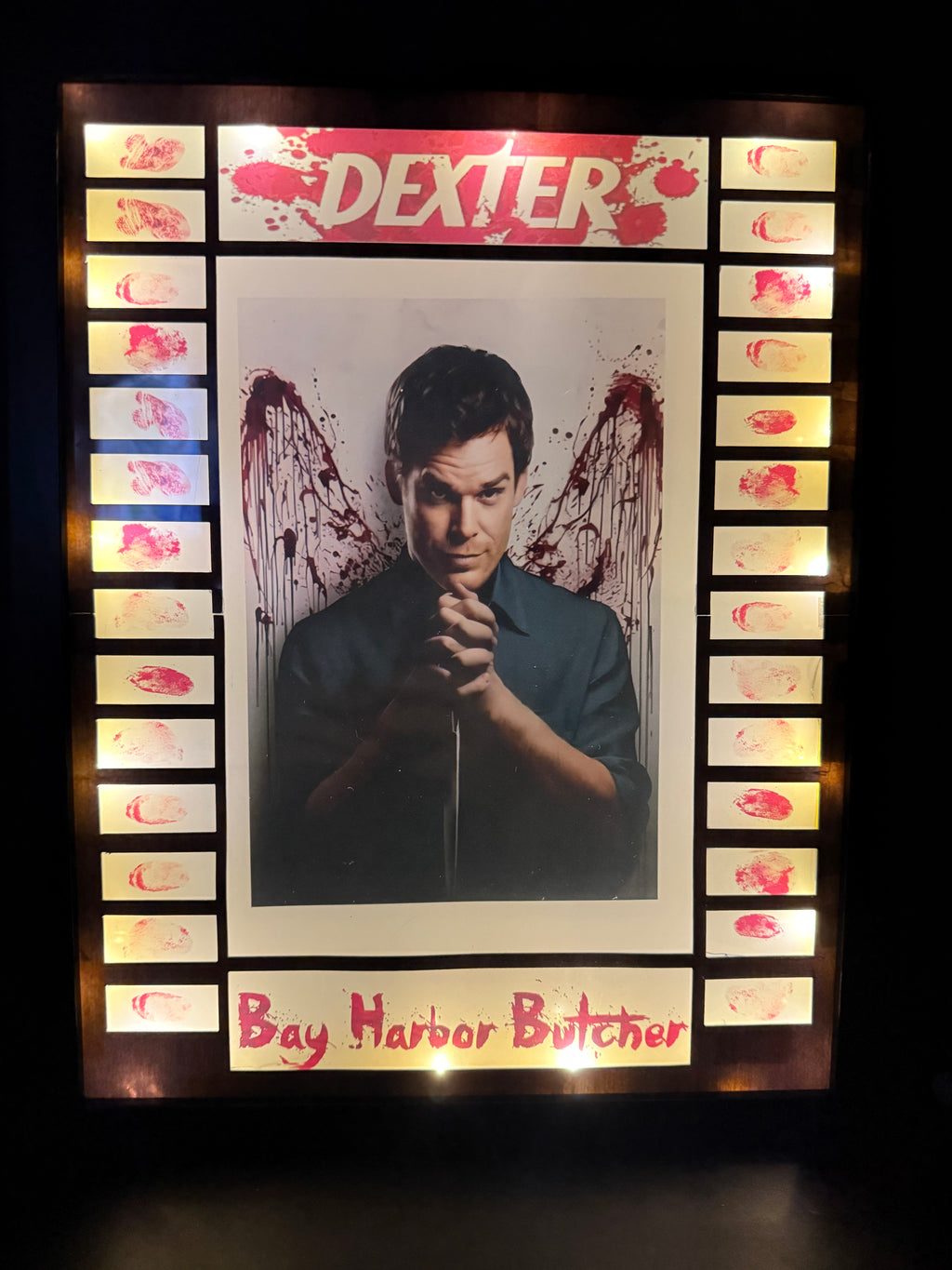 Custom 11x14 Dexter Shadow Led Box Frame Display Case