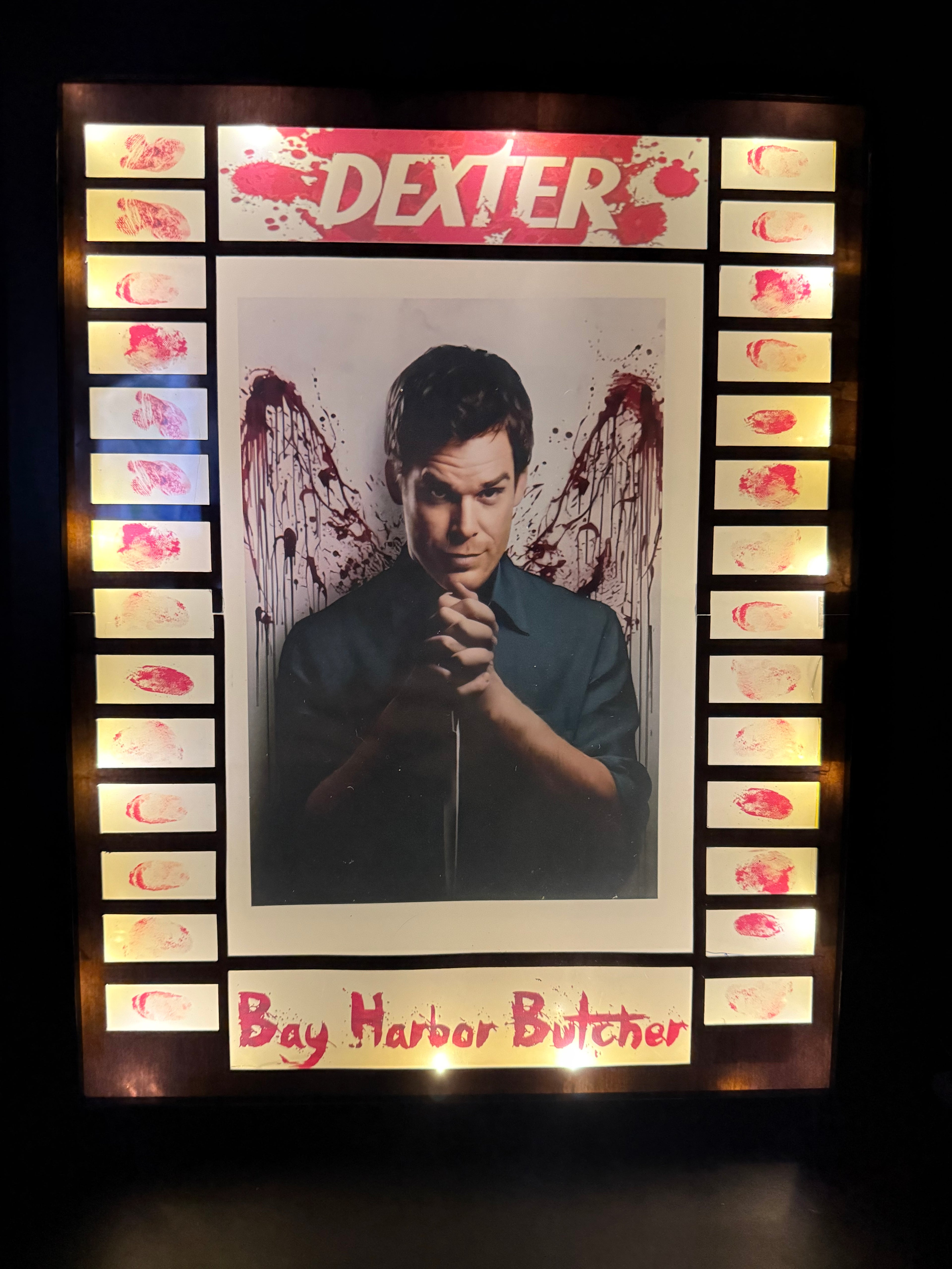 Custom 11x14 Dexter Shadow Led Box Frame Display Case