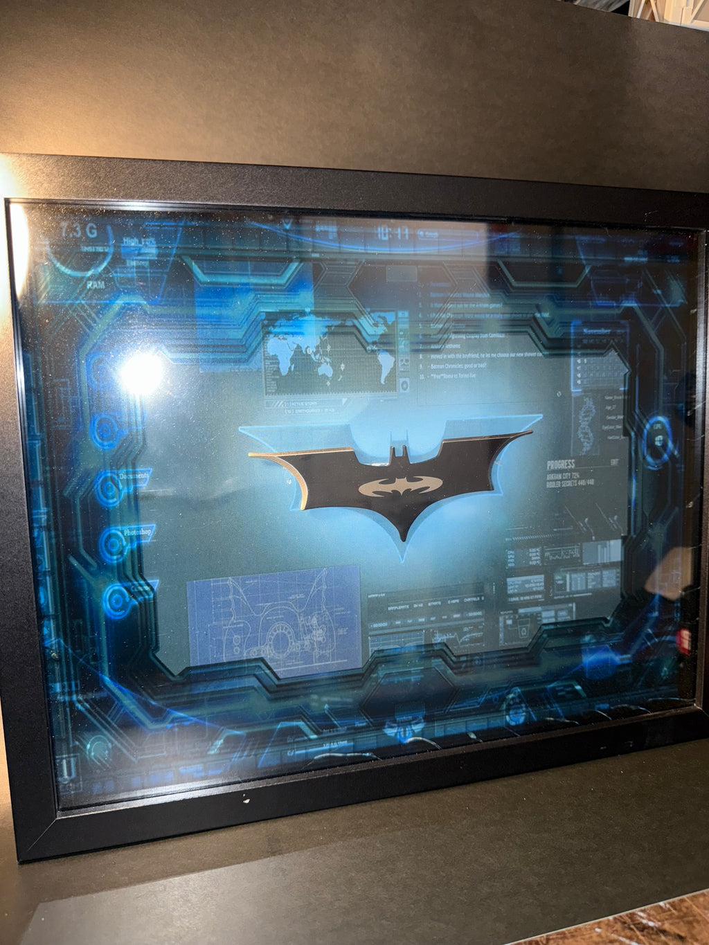 11x14 Batman Shadow Box Led Shadow Box