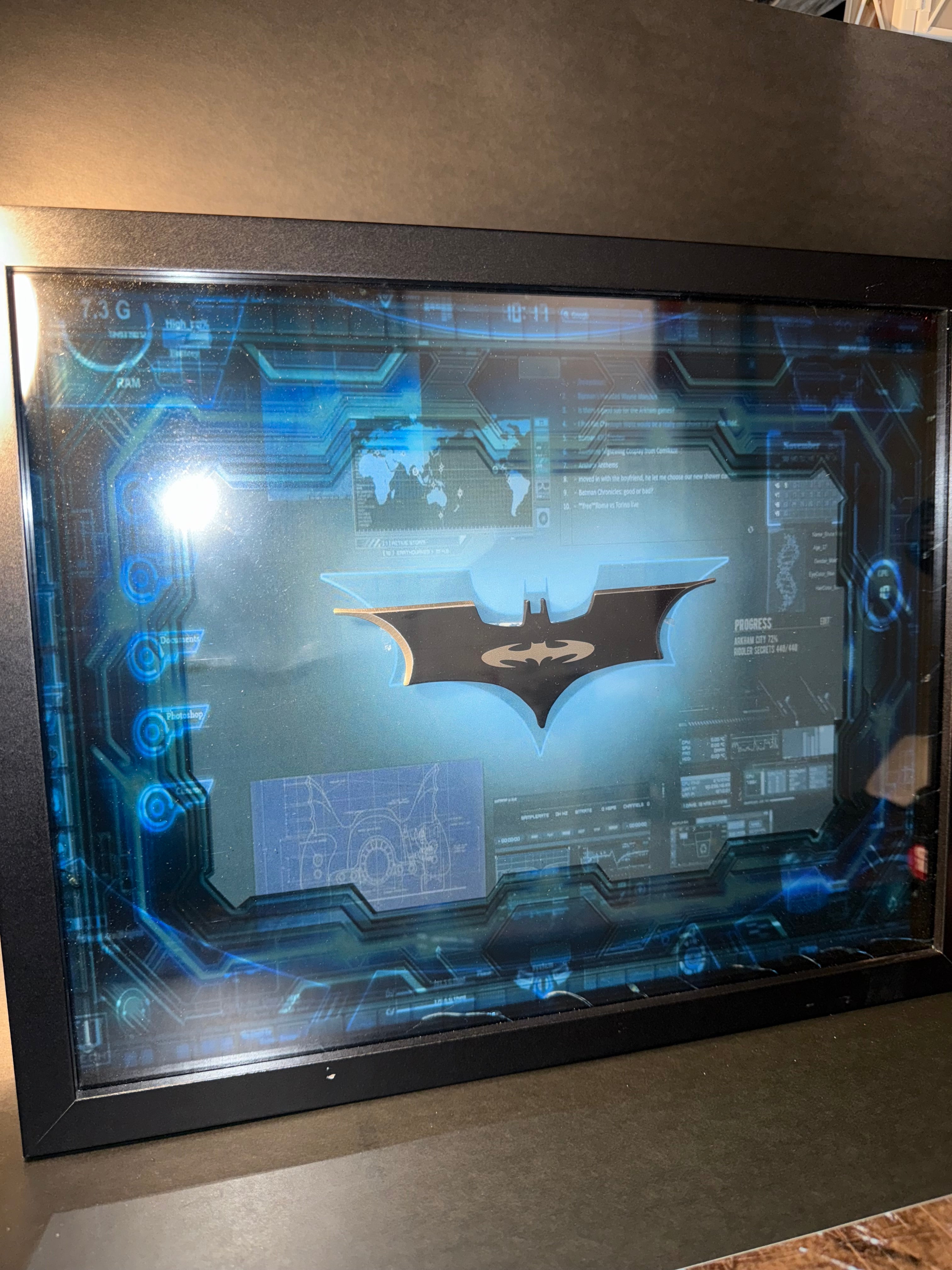 11x14 Batman Shadow Box Led Shadow Box